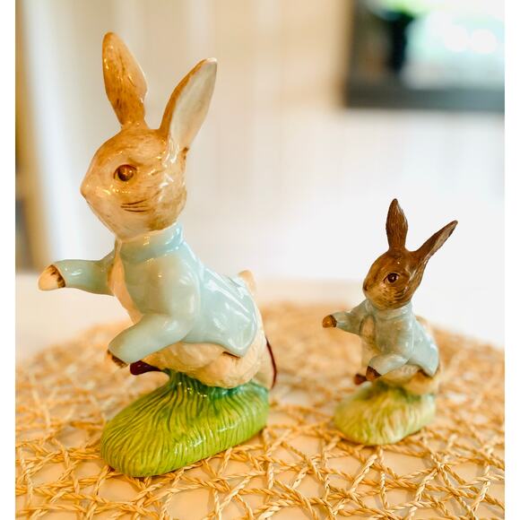 Set of Beatrix Potters Peter Rabbit Figures 100th Anniversary 1992 Royal Douton - Picture 1 of 8